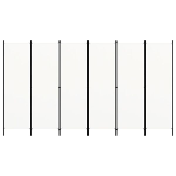 vidaXL Kamerscherm met 6 panelen 300x180 cm wit