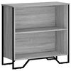 vidaXL Boekenkast 80x31x74,5 cm bewerkt hout grijs sonoma eikenkleur