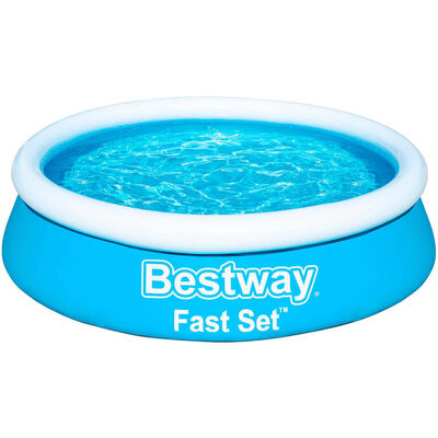 Bestway Zwembad Fast Set opblaasbaar rond 183x51 cm blauw