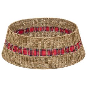 vidaXL Kerstboomkraag Rond Naturel Dia. 60 x 22 cm Zeegras