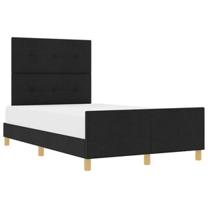 vidaXL Bedframe met hoofdeinde Zwart 120 x 190 cm Stof