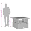 vidaXL Tuintafel 110x110x71 cm poly rattan en acaciahout beige