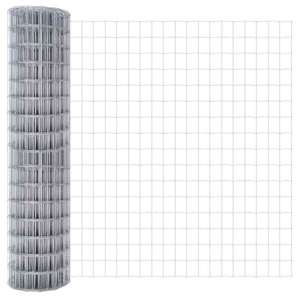 vidaXL Euro Hek Zilver 1,2 x 10 m Warmverzinkt ijzer