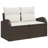 vidaXL Tuin Sofa Set met kussen met opslag 8 pcs Bruin Poly Rattan