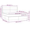 vidaXL Boxspring met matras en LED stof zwart 180x200 cm