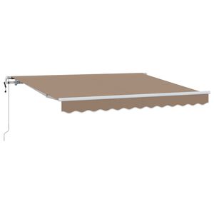 vidaXL Uitschuifbare luifel Taupe 4 &times; 3 m Stof en Aluminium