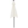 vidaXL Parasol met LED's en stalen paal 225x225x212 cm wit