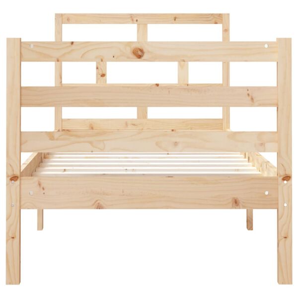 vidaXL Bedframe massief hout 75x190 cm