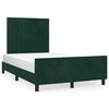 vidaXL Bedframe zonder matras 120x190 cm fluweel donkergroen