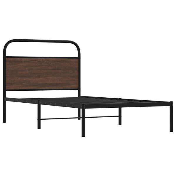 vidaXL Bedframe zonder matras bewerkt hout bruin eikenkleur 90x190 cm