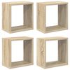 vidaXL Wandschappen kubus 4 st 26x15x26 cm sonoma eikenkleurig