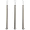vidaXL Bolderverlichting met sensor 3 stuks 110 cm RVS IP44