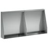 vidaXL Keerwand 2 st 40 x 12 x 40 cm Gegalvaniseerd staal zilver