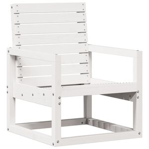 vidaXL Tuinstoel 57,5x63x76 cm massief grenenhout wit