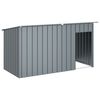 vidaXL Hondenhok met dak 196x91x110 cm verzinkt staal antracietkleurig