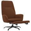 vidaXL Relaxstoel met voetensteun microvezelstof bruin