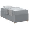 vidaXL Bedframe met matras Lichtgrijs 90 x 190 cm Stof