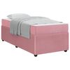 vidaXL Bedframe met matras met matras Roze 100 x 200 cm Fluweel