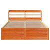 vidaXL Bedframe met hoofdbord grenenhout wasbruin 140x200 cm