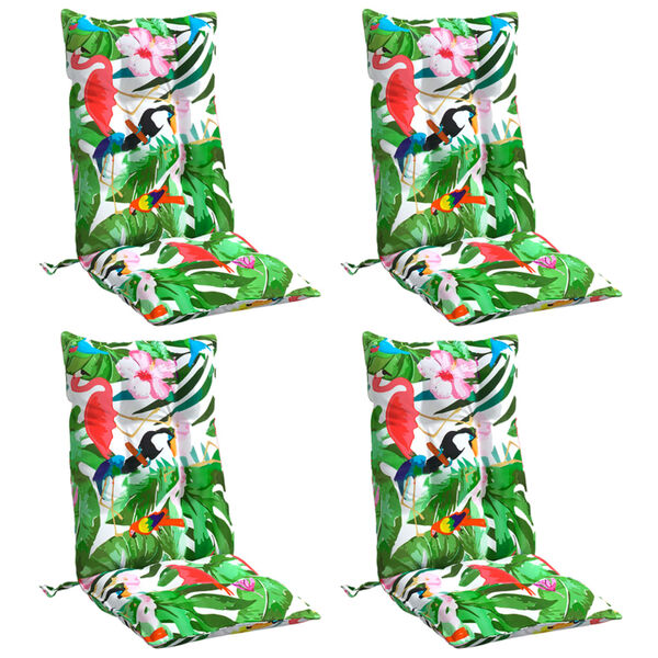 vidaXL Stoelkussens 4 st hoge rug oxford stof meerkleurig