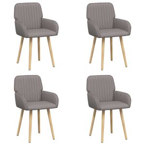 vidaXL Eettafelstoelen 4 st Stof Taupe 56,5 x 50 x 87,5 cm