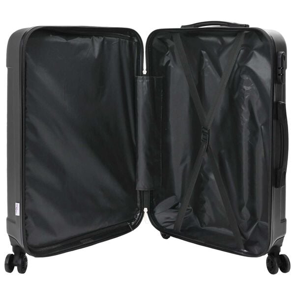 vidaXL Koffer Set met slot 3 pcs Donkergrijs 50 x 31 x 78 cm