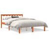 vidaXL Bedframe zonder matras massief grenenhout wasbruin 135x190 cm