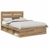 vidaXL Bedframe Ambachtelijk eiken 140 x 200 cm Massief grenenhout