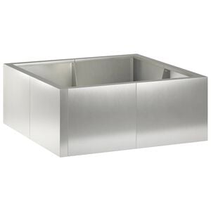 vidaXL Retentiewall 4 st 100 x 100 x 30 cm Roestvrij staal zilver