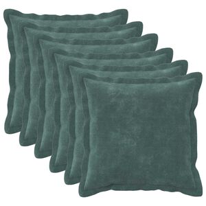 vidaXL Kussen 6 st HOUTEN Zee blauw 30 x 30 cm Microfiber Fleece