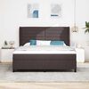 vidaXL Boxspring bed met matras Donkerbruin 180 x 200 cm Stof