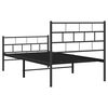 vidaXL Bedframe met hoofd- en voeteneinde metaal zwart 100x190 cm