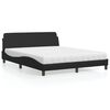 vidaXL Bed met matras "Dover" kunstleer zwart 160x200 cm