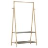 vidaXL Kledingrek met schappen 96x45,5x150,5 cm bamboe