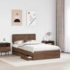 vidaXL Bedframe met lade Bruine eik 135 x 190 cm Geconstrueerd hout
