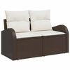 vidaXL Tuin Sofa Set met opslag 9 pcs Bruin poly rattan