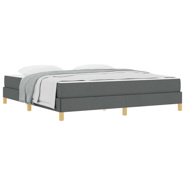 vidaXL Boxspringbed met matras Donkergrijs 180 x 200 cm Stof