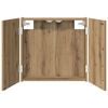 vidaXL Dartbord Kabinet Artisanaal eiken 56 x 12 x 53,5 cm