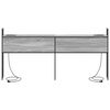 vidaXL Opberghoofdbord met Oplaadstation Grijs sonoma 183 x 15 x 98 cm