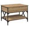 vidaXL Salontafel Artisan Eiken 70x50x50cm Bewerkt hout