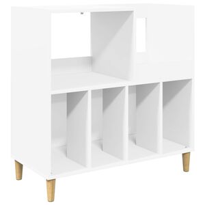 vidaXL Platenspeler Steun Wit 82 x 39,5 x 82,5 cm Bewerkt hout