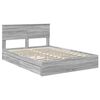 vidaXL Opslag bed met lade Grijs Sonoma 150 x 200 cm Bewerkt hout