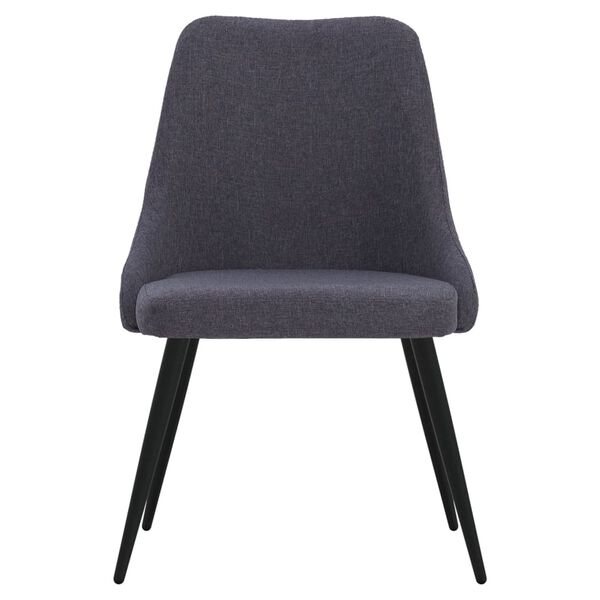 vidaXL Eetkamerstoelen 4 st stof donkergrijs