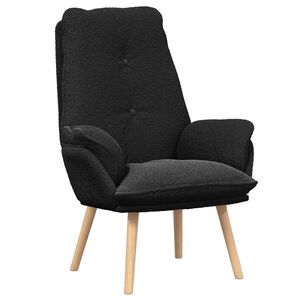 vidaXL Fauteuil Zwart 69 x 74 x 93 cm Sherpa Stof