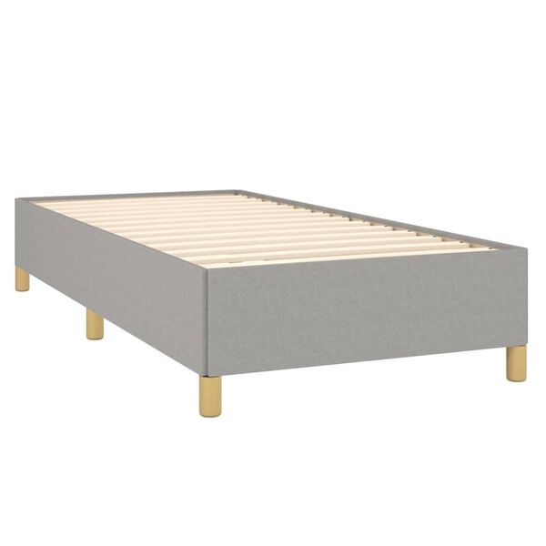vidaXL Boxspring met matras stof lichtgrijs 80x200 cm