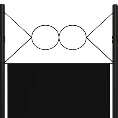 vidaXL Kamerscherm met 4 panelen 160x180 cm zwart