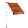 vidaXL Luifel handmatig uittrekbaar 150 cm oranje en bruin