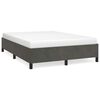 vidaXL Bedframe zonder matras donkergrijs 137x190 cm fluweel