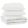 vidaXL Dekbed met kussen 3 pcs Wit Microvezel