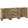vidaXL Badkamermeubelset met lade met plank 3 pcs Bruin Bewerkt hout